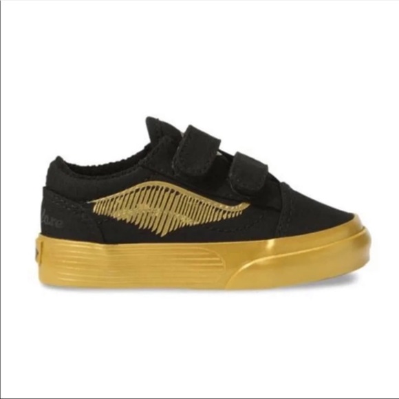 Vans x Harry Potter Old Skool Golden Snitch Velcro Toddler Sneakers - Picture 7 of 7